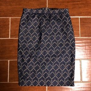 navy lace pencil skirt from the limited size 0